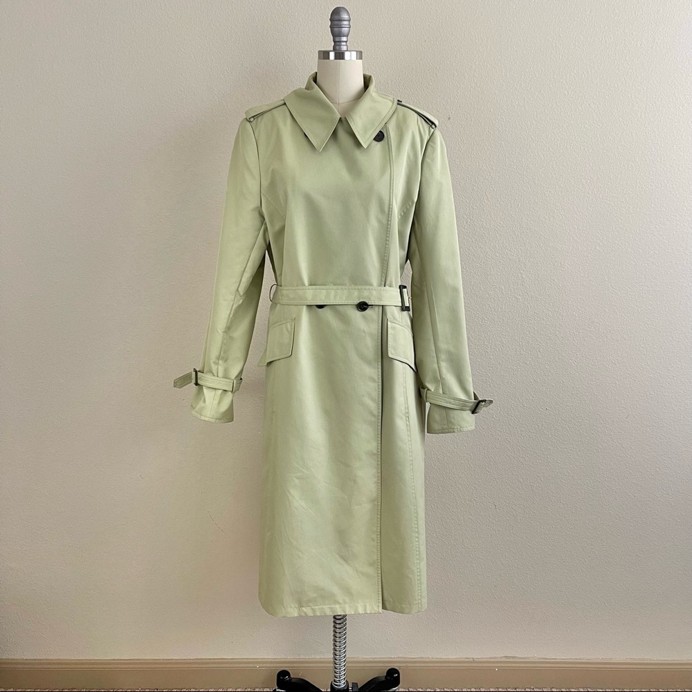 Ellen Tracy Green Trench Coat